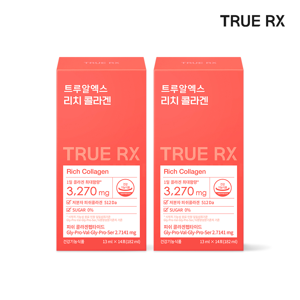 트루알엑스 리치 콜라겐 최대 함량 마시는 액상 저분자 피쉬 클리오 14포, 2개 제품 이미지
