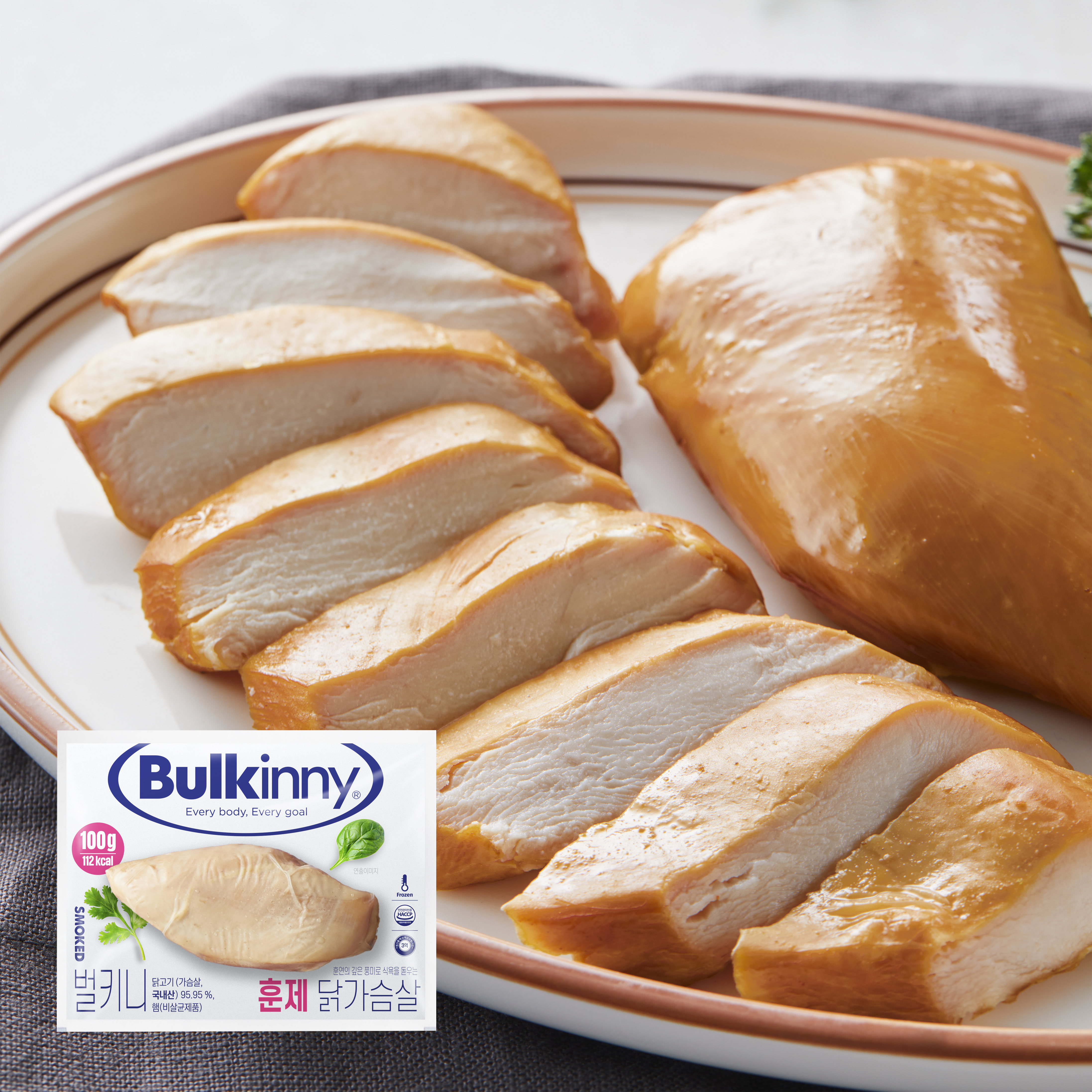 벌키니 통 소스 훈제 닭가슴살 슬라이스 훈제맛, 100g, 5개 - 상세 이미지 2