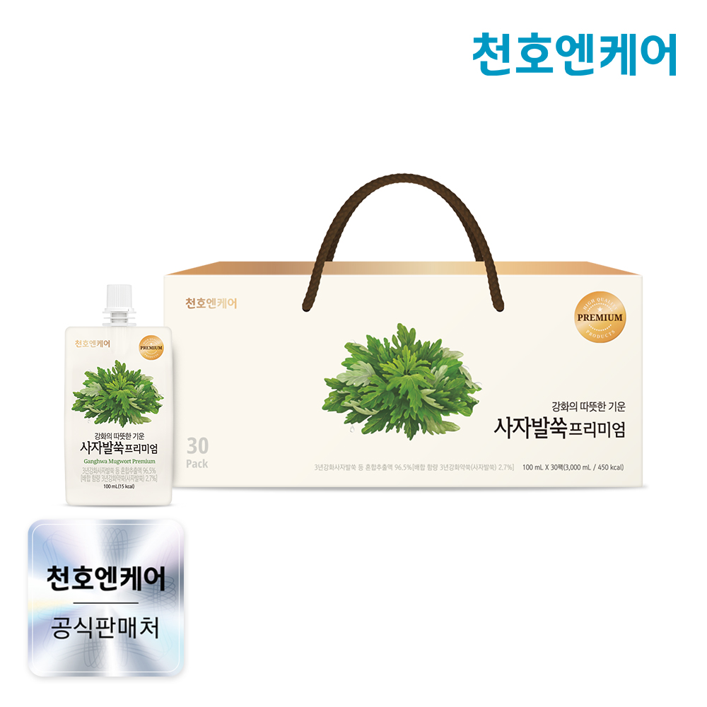 천호엔케어 3년 자연숙성 강화약쑥 사자발쑥 프리미엄 100ml x 30개입 제품 이미지