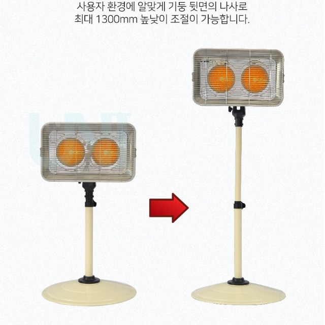 키높이 원적외선전기히터 공장 작업실 스탠드 2구 하이라트히터 이미지 7