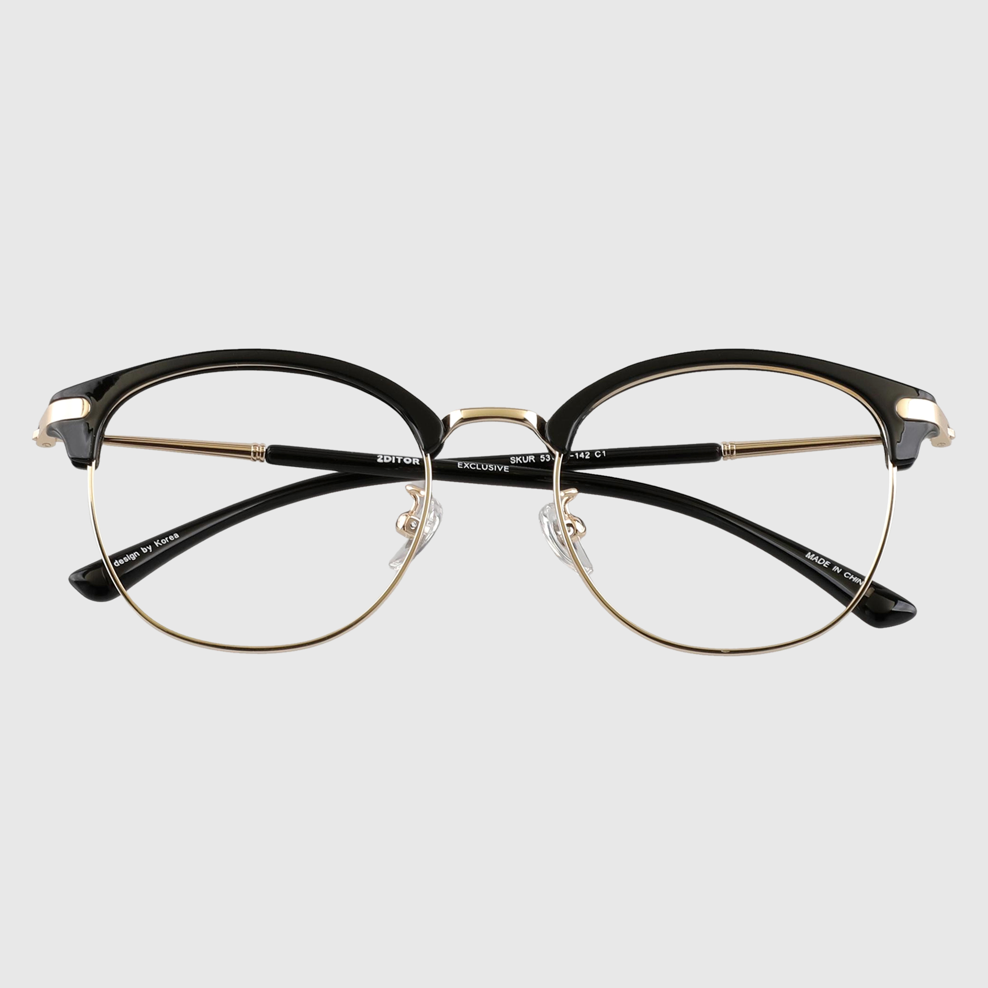 투디터 블루라이트차단 가벼운 반테 프레임 안경테 하금테 반뿔테 SKUR 상세 이미지 4