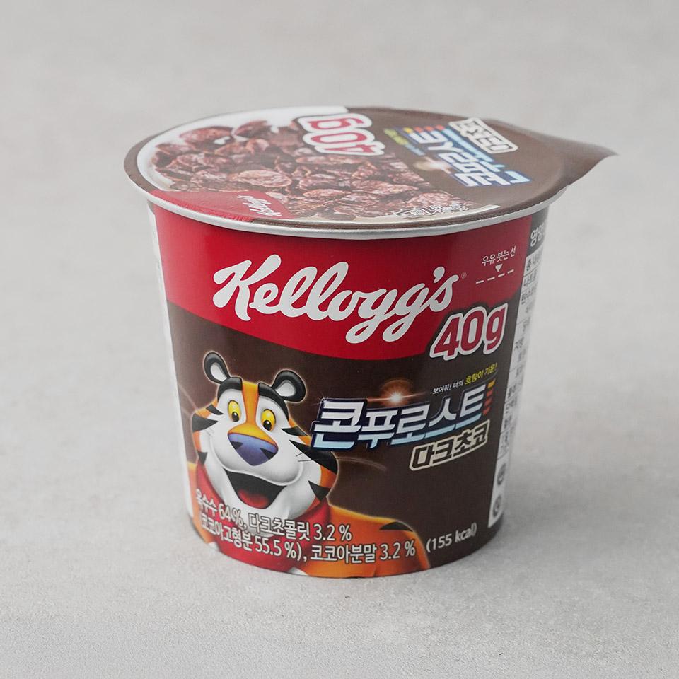 메가마트 농심 켈로그 다크초코 컵시리얼 40g - 메인 이미지