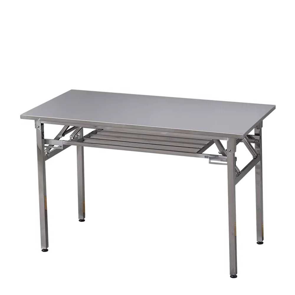 휴대용 스텐 테이블 다용도 폴딩 스틸 작업대 초경량 117x75cm 단층 202 스테인리스 - 상세 이미지 5