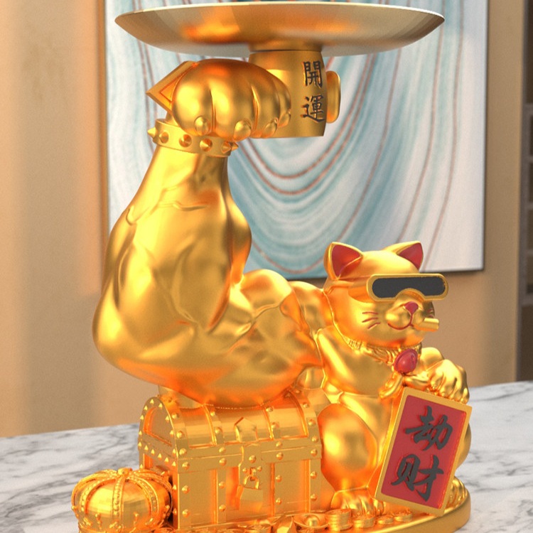 헬스장 개업선물 술집 카페 식당 카운터 진열 명함홀더 재물복 돈복 트레이 근육질 팔든 - 상세 이미지 4