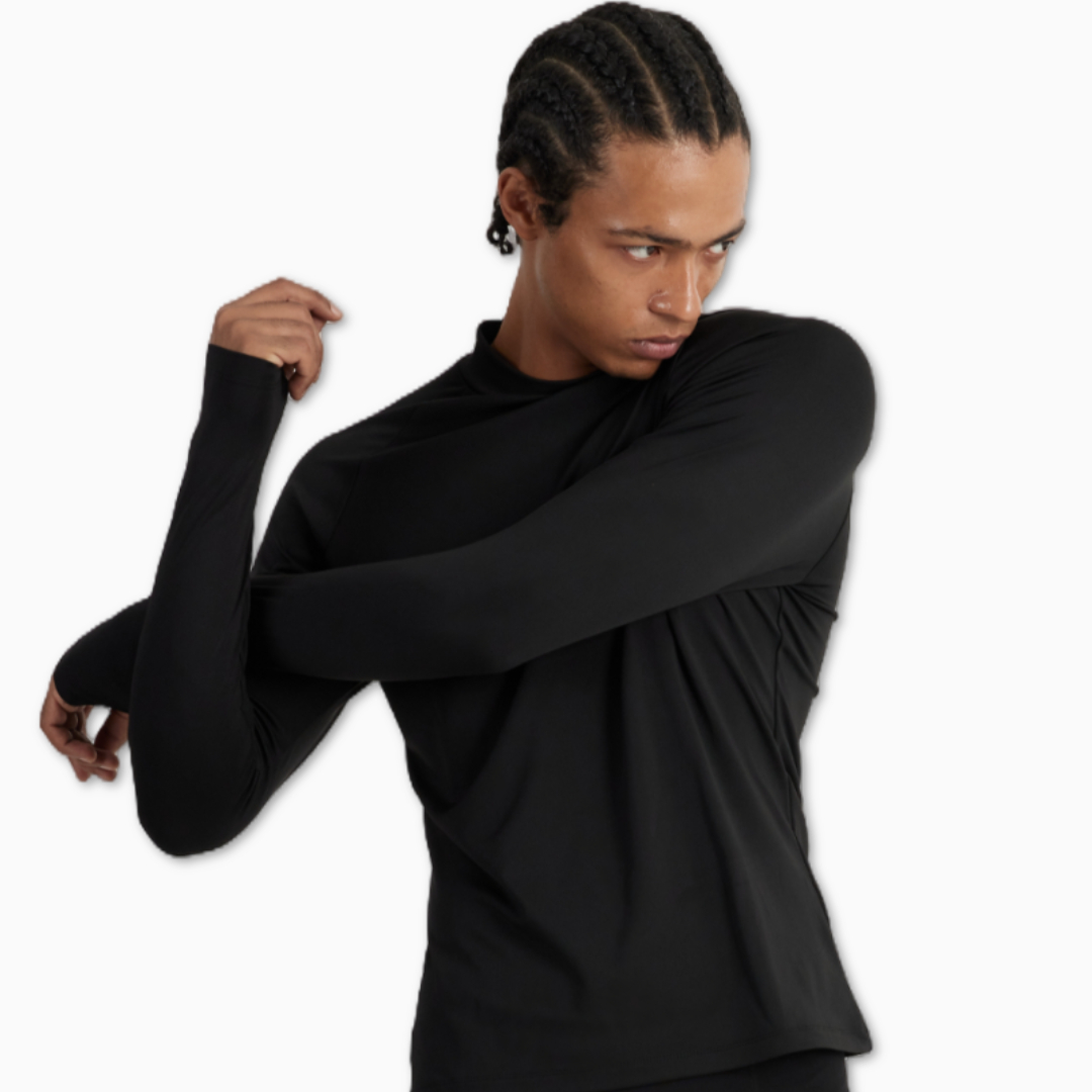 러너스픽 겨울러닝복 하프폴라 기모 러닝긴팔 마라톤 런닝긴팔티 러닝웨어 제품 이미지