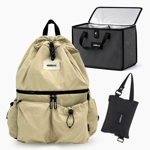 아키베리 몽프레백 / 기저귀가방 백팩 보냉이너백 물티슈파우치 포함 시그니처