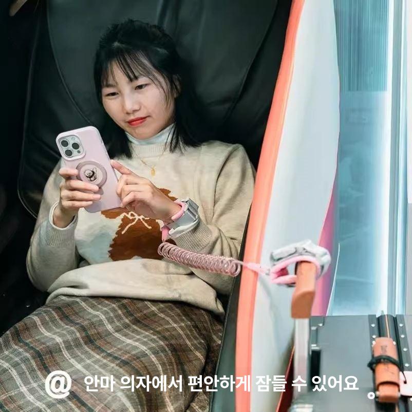 캐리어 잠금장치 도난 방지 케이블 와이어 체인 잠금 센서자석모델 심플 블루 - 상세 이미지 3
