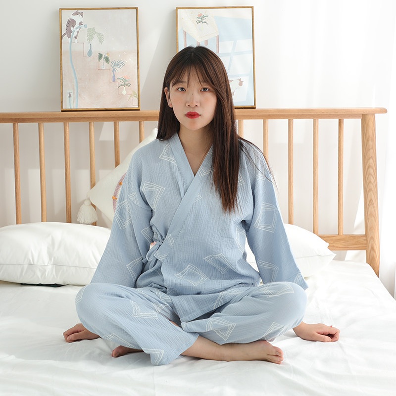 숯가마 사우나복 옷 황토방 찜질방 마사지복 순면 거즈 소재 부드러운 통기성 좋은 랩스타일 - 상세 이미지 2