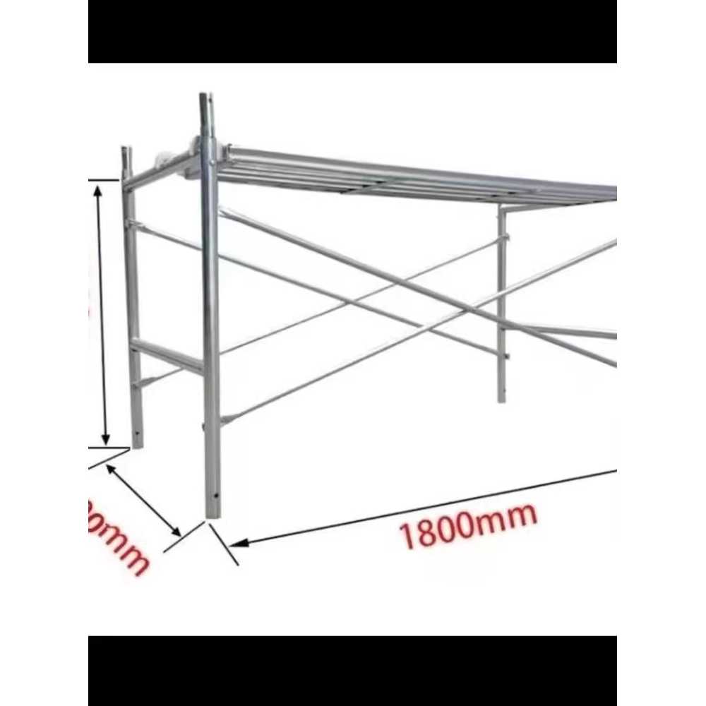 아시바 작업대 틀비계 고소 다용도 시스템비계 작업용 1m 높이 60cm 폭 1.5T 두 줄 발판 - 상세 이미지 3