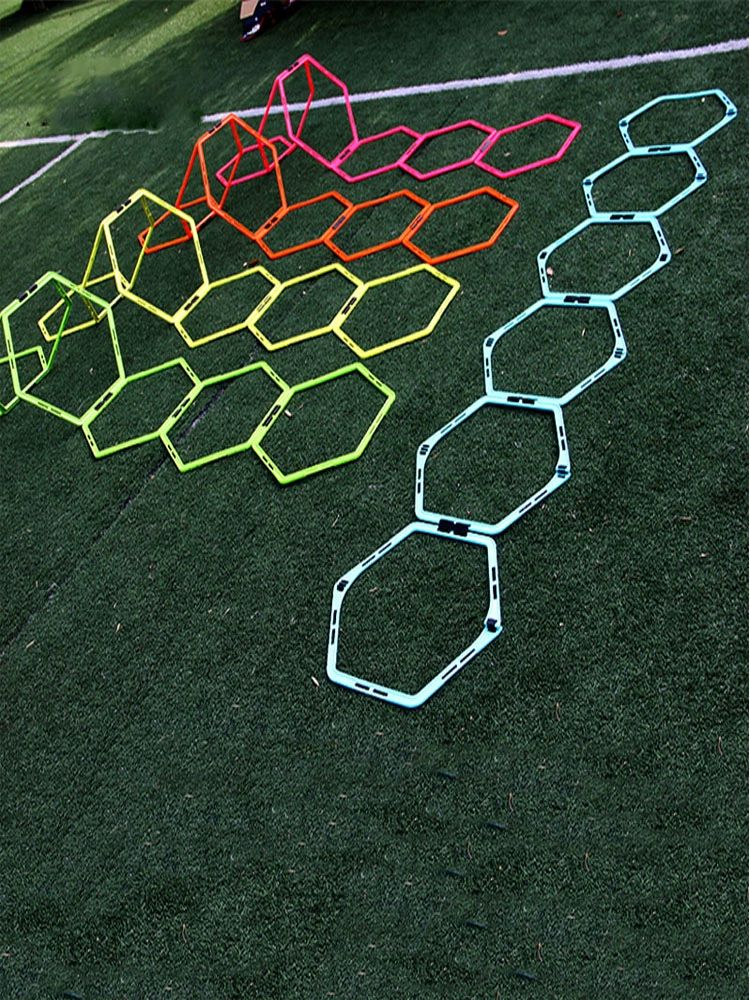 민첩성 트레이닝 레더 스탭 스피드 육각형 순발력 도구 훈련용 축구링 - 상품 이미지
