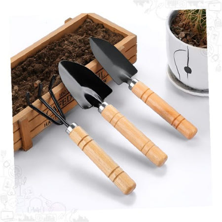정원 가꾸기 도구 세트 흙파기 삽 흙고르기 갈퀴 화분 흙 옮겨심기 베란다 텃밭