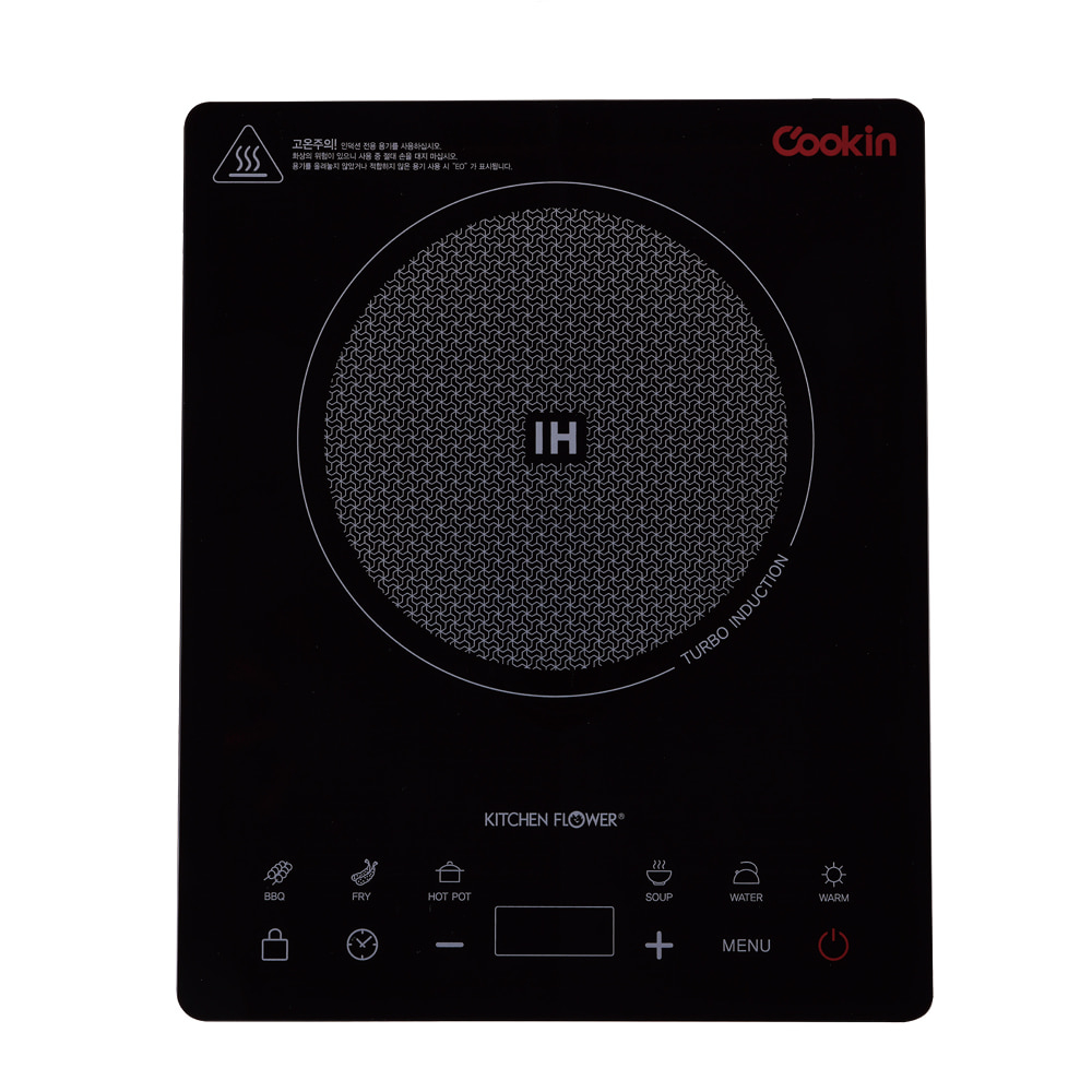 쿠킨 1구 파워 인덕션 전기 레인지 1인 미니 잠금 일인용 식탁 테이블 휴대용 캠핑 렌지