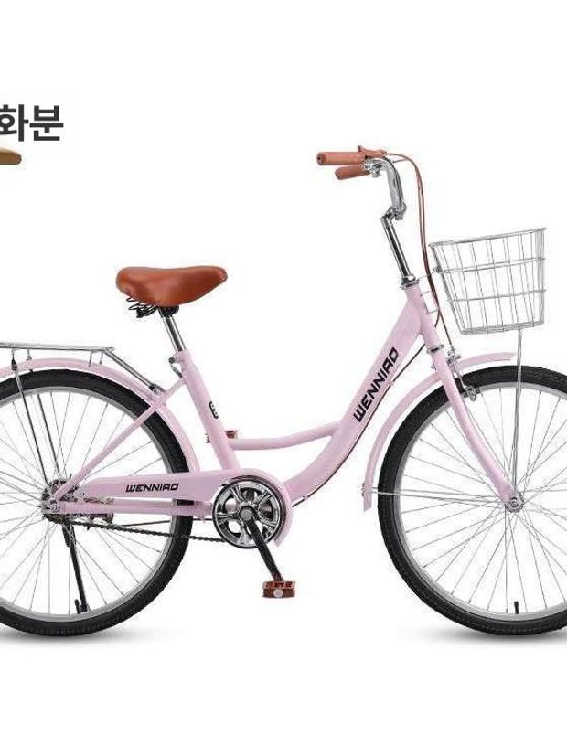 바구니 자전거 클래식 타이어 20인치 단단 A. 체리블라썸핑크 22inch - 상세 이미지 4