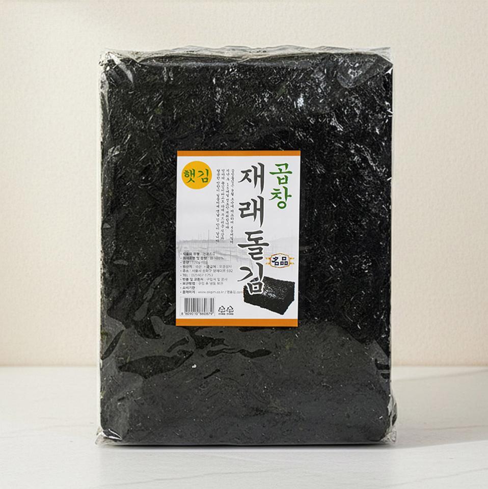 메가마트 햇 신안 곱창김 재래돌김 50매 - 상품 이미지