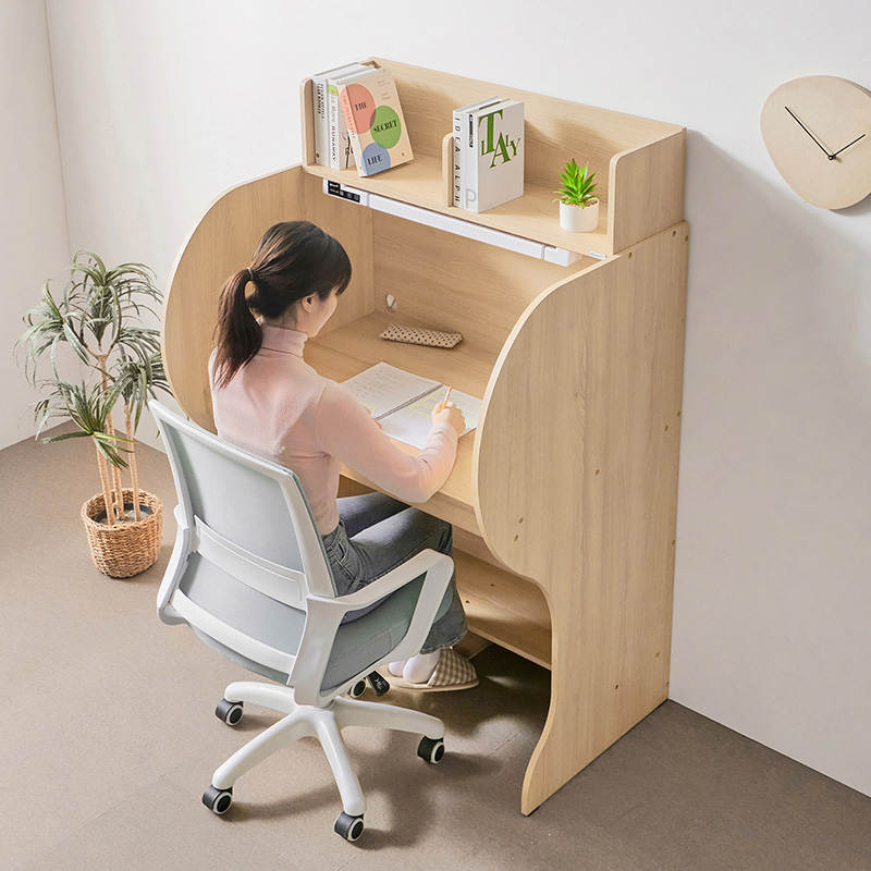 e스마트 포커스 칸막이 독서실책상+LED스탠드포함 제품 이미지