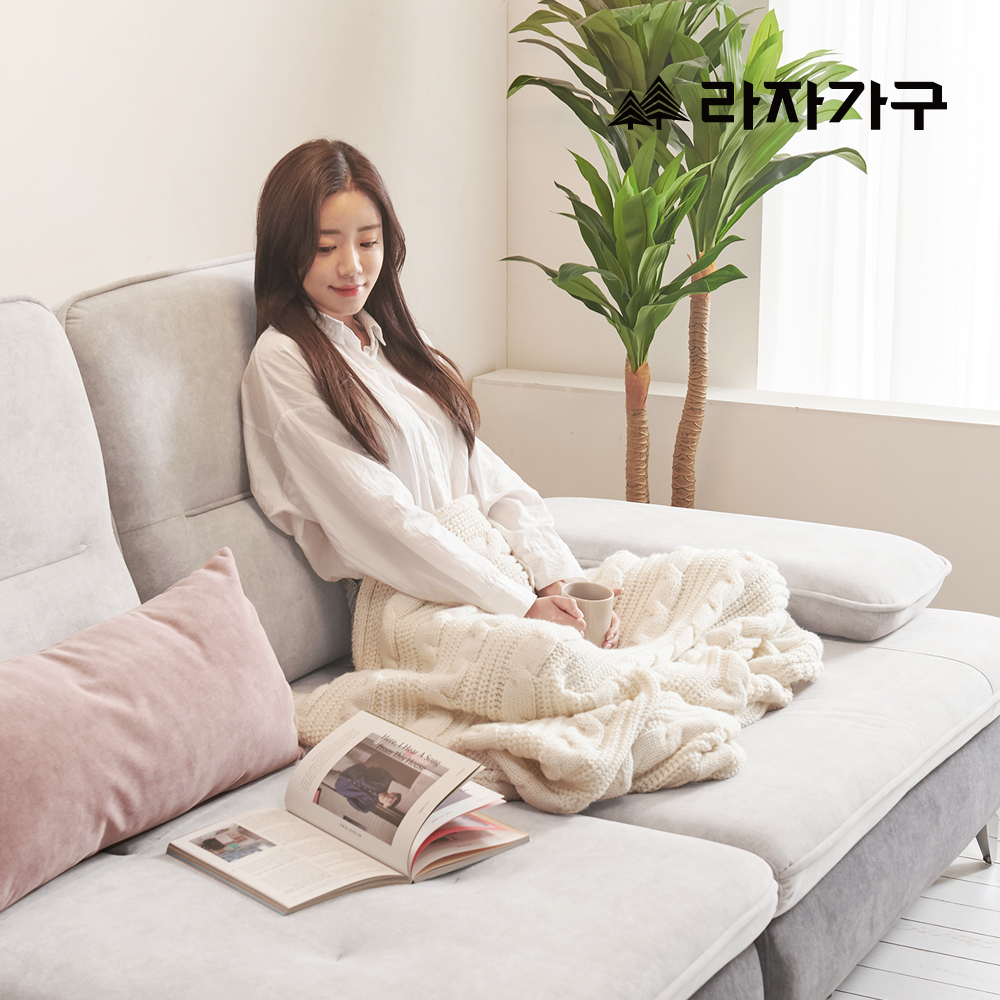 라자가구 엘로디 3인 4인 등받이 스윙소파 좌방석 넓은 푹신한 거실 모듈 패브릭 예쁜 쇼파 - 상세 이미지 3
