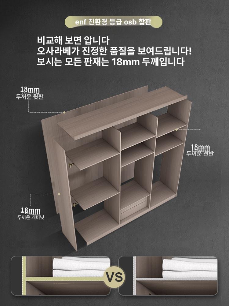 틈새 DVD 수납장 거실 모던 진열장 캐비닛 다용도 0.8 2.0m 옷장 2m높이 2문 조립 완료 - 상세 이미지 4