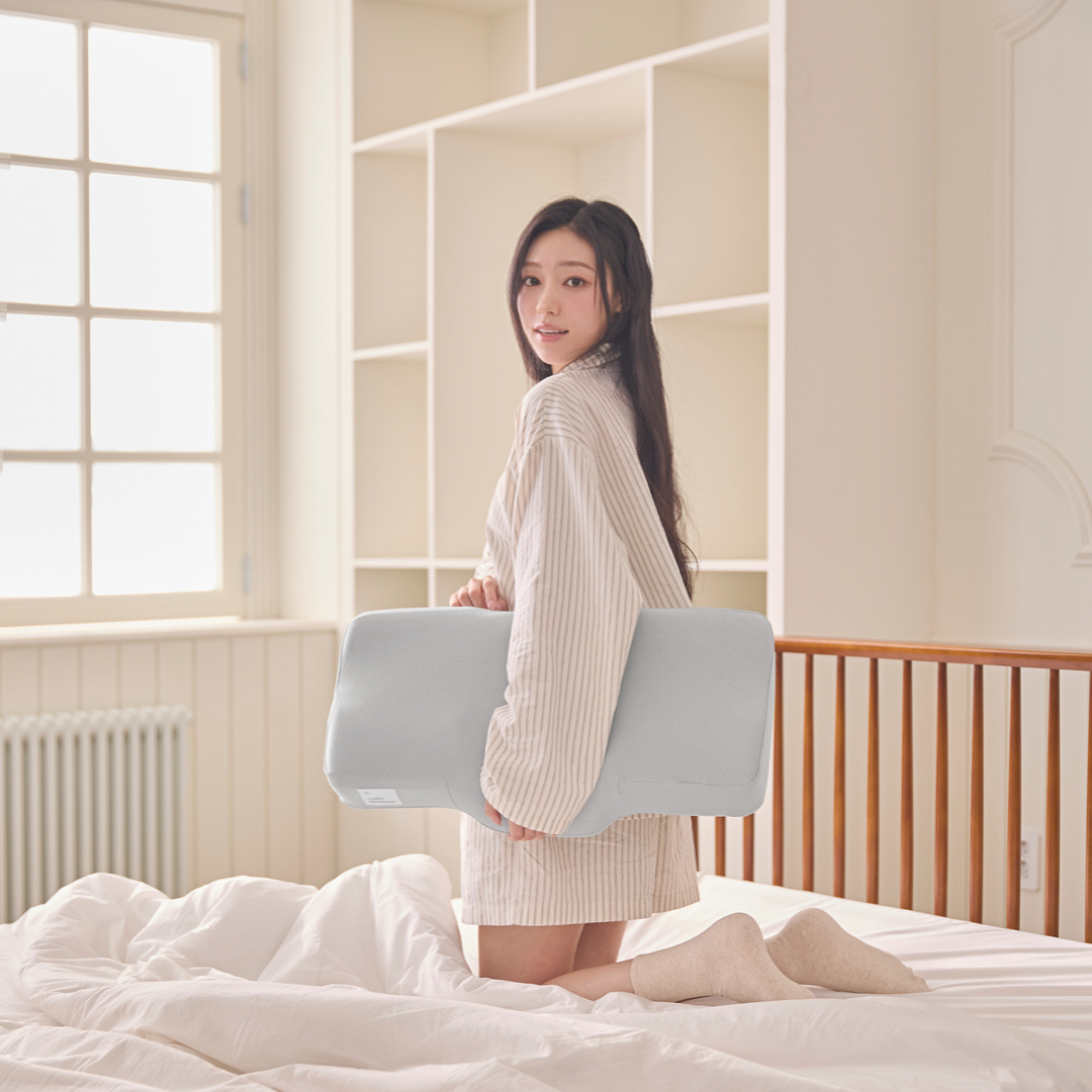 슬리필로우 낮은 경추베개 더 로우 오가닉코튼 목디스크 거북목 일자목 코골이 황토 기능성베개