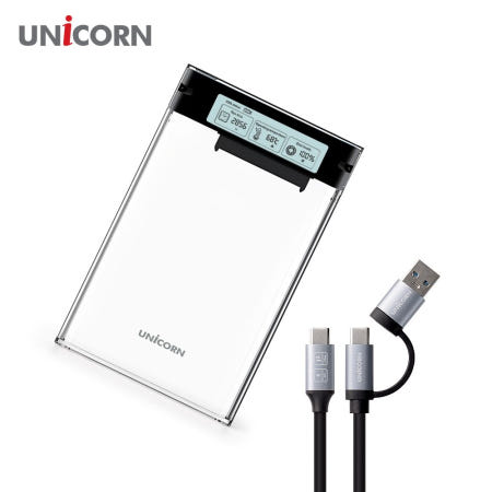 나사가 필요없는 슬라이딩 결합방식 HSD-L30 USB3.2 Gen1 HDD/SSD 투명외장하드케이스