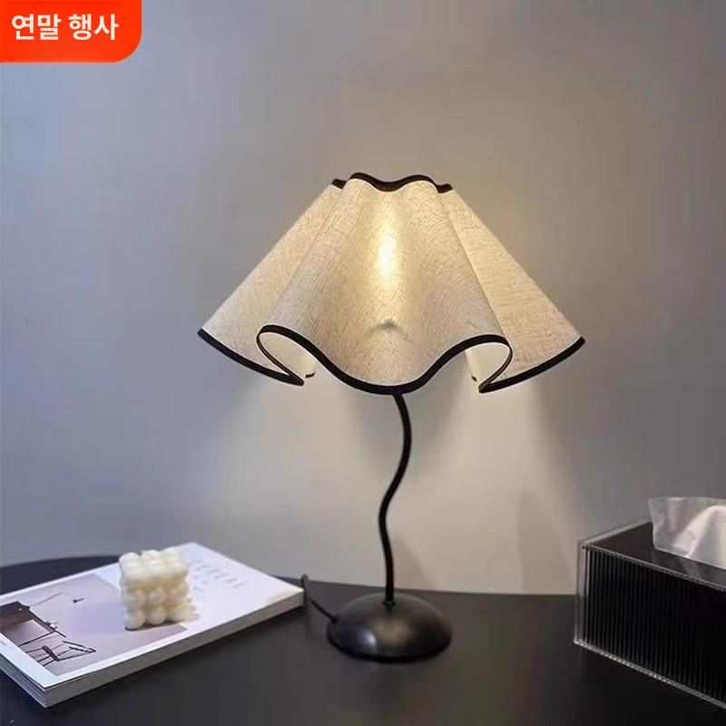 단스탠드 감성 무드등 황금빛 웨이브 램프 수유등 아이방 곡선 튜브 꽃잎 단색 5W - 상세 이미지 2