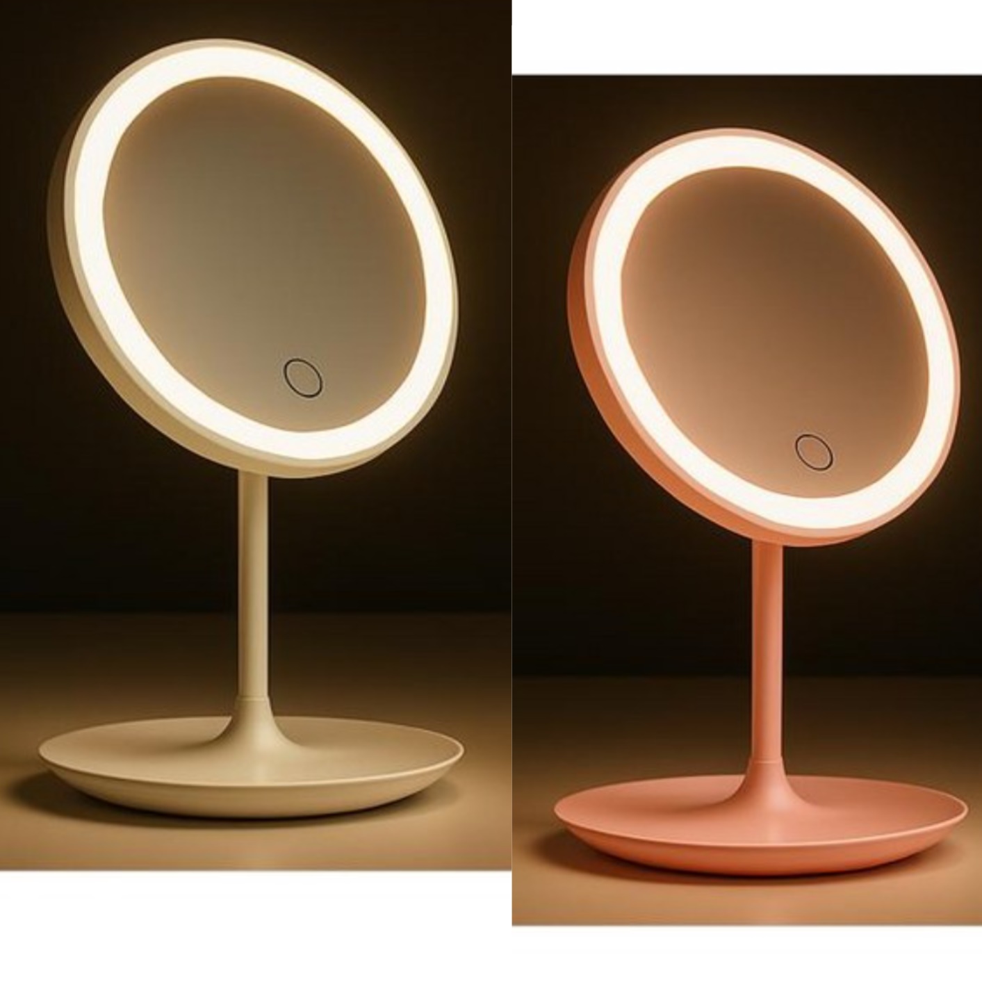 LED 거울 각도 조절 탁상용 거울 화장대 화장 조명 거울