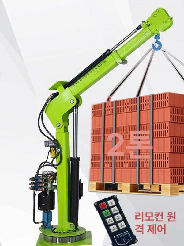 전기 크레인 리프트 기중기 화물 차량 트럭 호이스트 1t 전동 회전+12v 전동 윈치 B - 상세 이미지 2