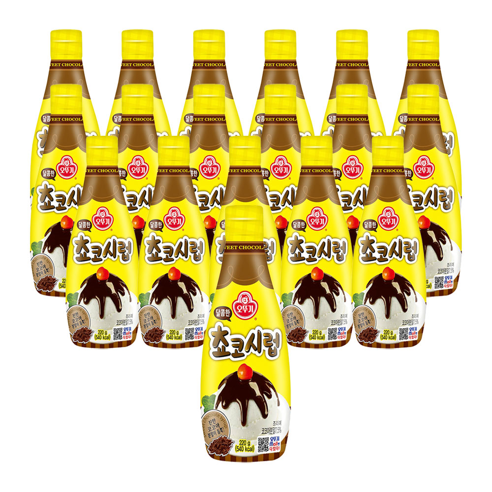 오뚜기 달콤한 쵸코 시럽 220g, 18개 - 상품 이미지