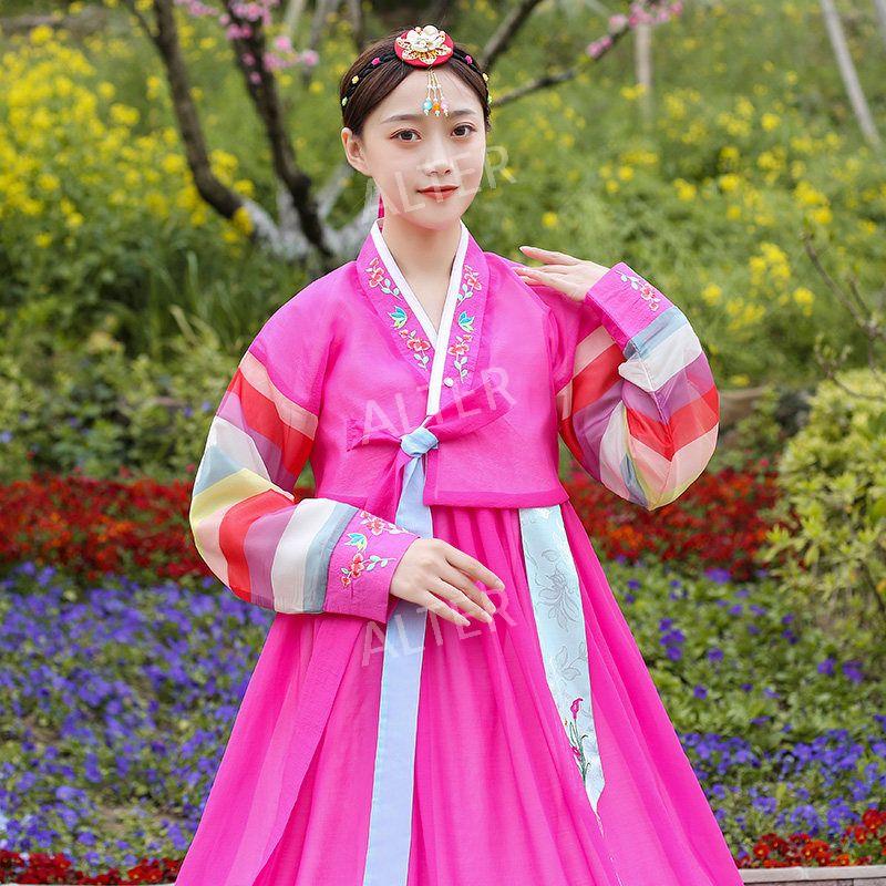 여성한복 색동 저고리 예쁜 혼주 시어머니 결혼식 한복 신부 어머니 신랑 어른 로즈 레드 S - 상세 이미지 3