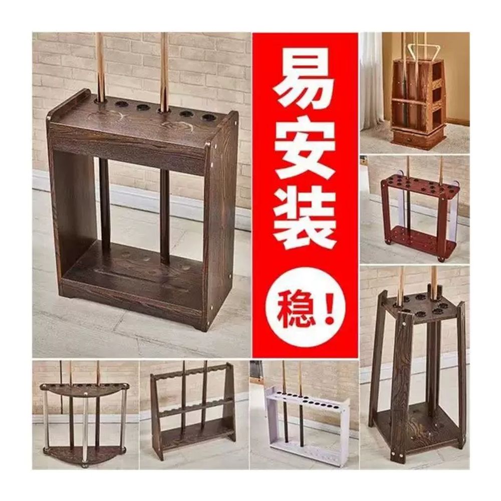 리멤버셀 골프채거치대 홀더 걸이 진열대 A. 당구 큐 홀더 캐비닛 스타일 6홀티크 무늬 - 상세 이미지 4