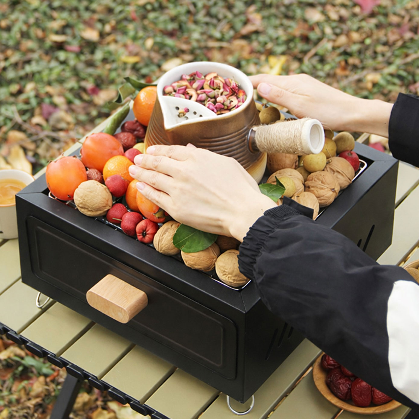마운틴하이커 캠핑 화로대 불멍 야외 바베큐 숯불 스텐 미니 화로 그릴 이미지 8