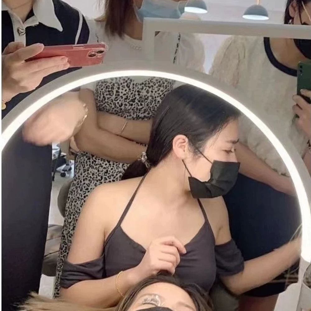 리멤버셀 이동식 확대경 진류 폴딩 미용실 리프트 클램프LED 브라 A. 블랙46W3색 디밍 - 상세 이미지 3
