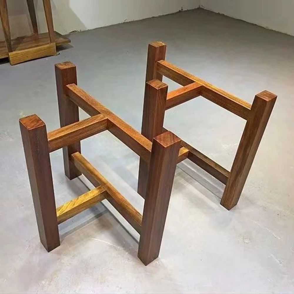 원목테이블다리 발통 좌탁다리 가구 업소 A. 오칸 삼각대 폭 40cm 높이 65cm 1쌍. - 상세 이미지 2
