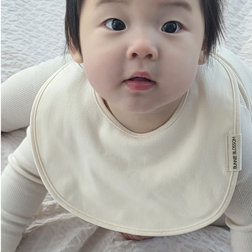 바니블라썸 턱받이 아기 빕 신생아 유아 이유식턱받이 침받이 사계절롤링 미니도트 이미지 4