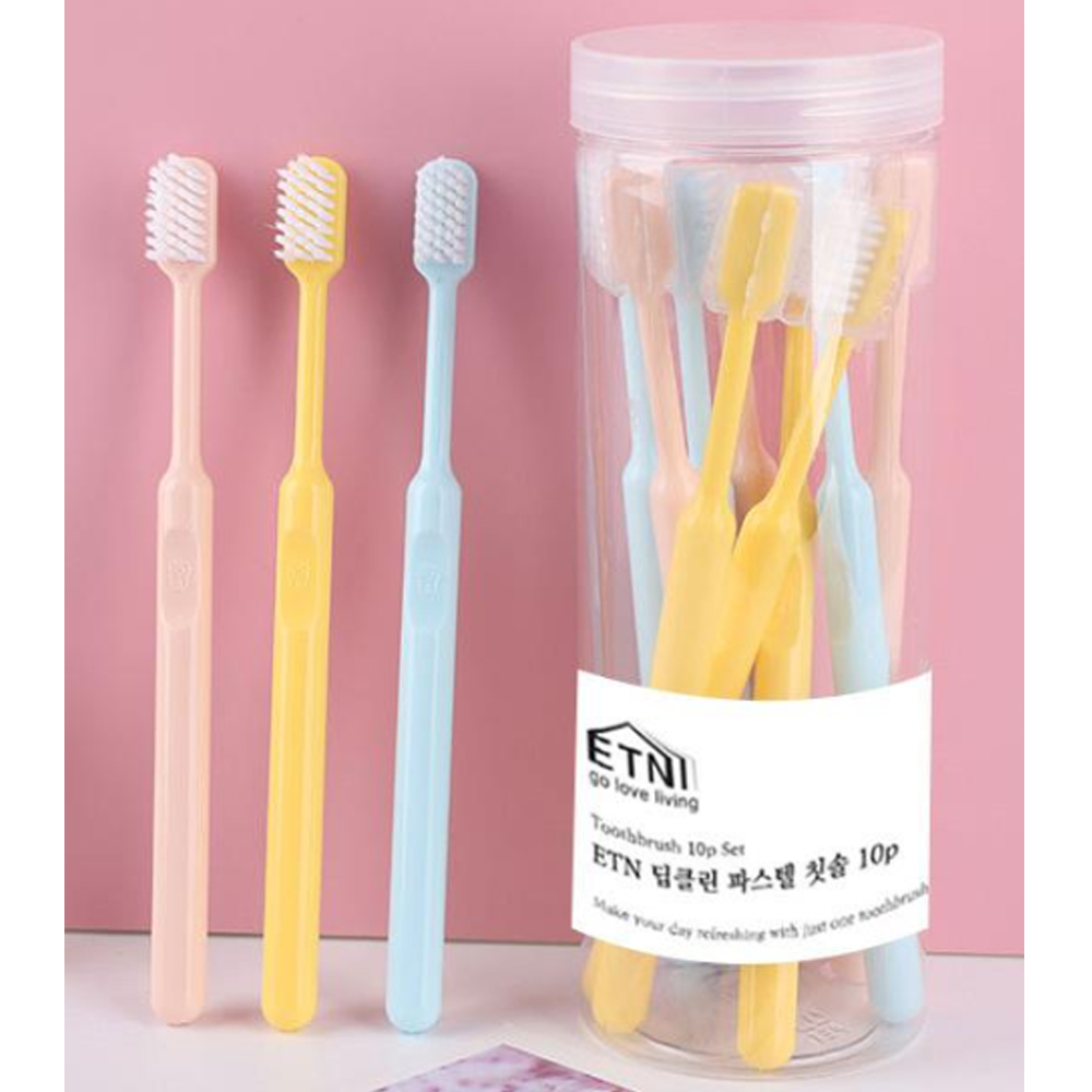 구강케어 파스텔 대용량 미세모 패밀리 칫솔 10p세트 x 2EA - 상품 이미지