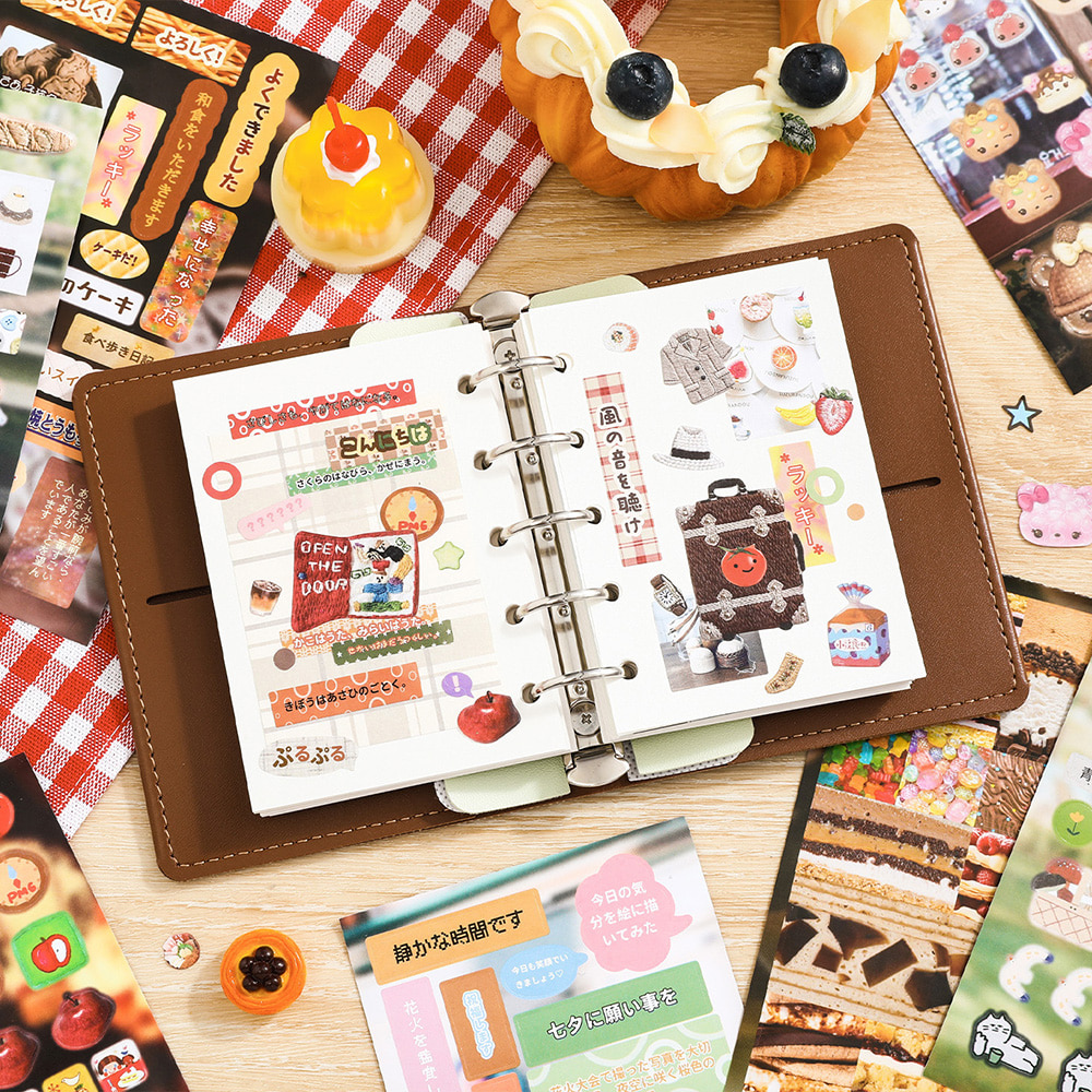 [세트구매 4종] 일본 스타일 폰꾸 다꾸 스티커북 이미지 4