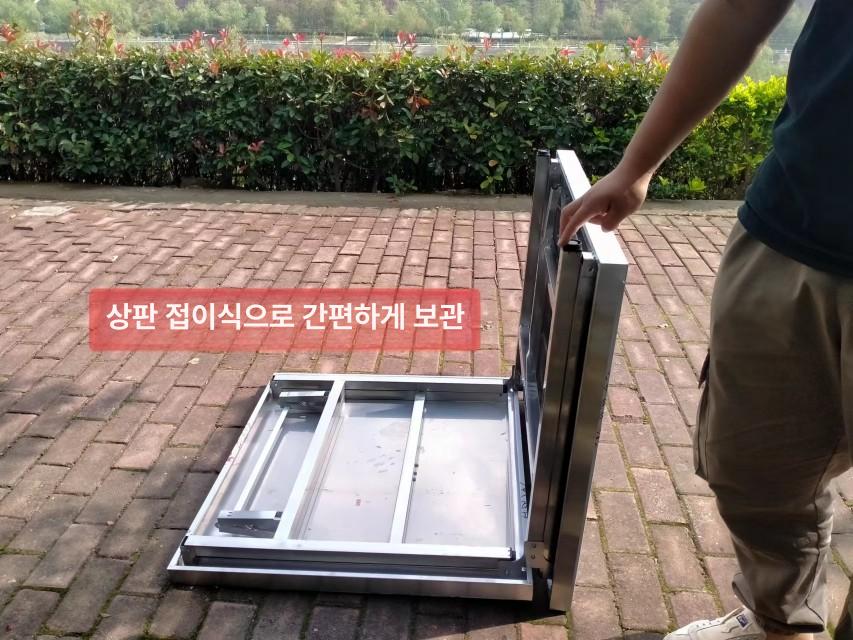 접이식 조리대 베이킹 선반 폴딩 작업대 주방 보조대 120길이x40폭x75높이 직사각형 - 상세 이미지 3