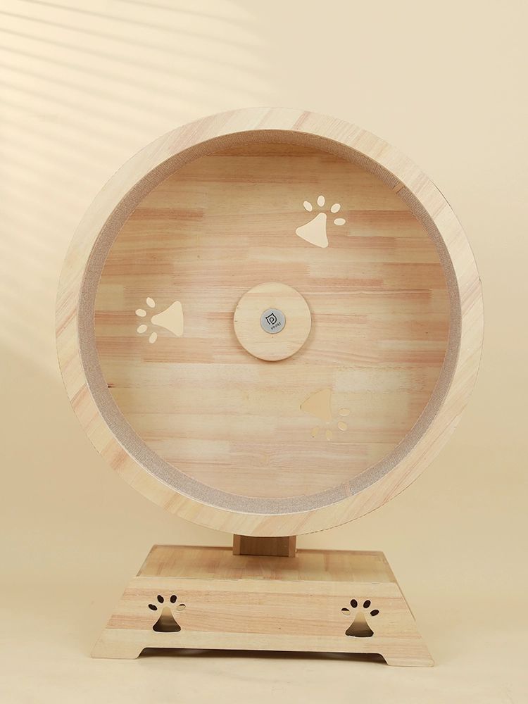 캣휠 무소음 고양이 반려묘 운동기구 밀폐형 러닝머신 오크 대형 95mm - 상품 이미지