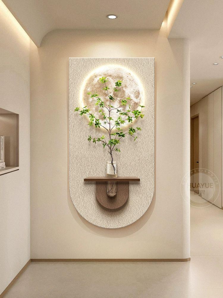 LED 액자 카페 벽장식 식물 벽화 센서 벽걸이 리모컨 E 3D + + + 토끼 화이트 28cm 40 x 80cm 20cm - 상품 이미지