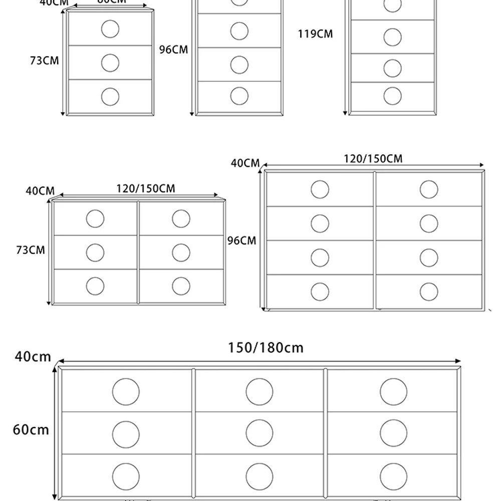 인테리어서랍장 대형서랍장 수입 와이드3단서랍 B. 80cm 3 서랍장 하단형, A. 완제품 - 상세 이미지 5