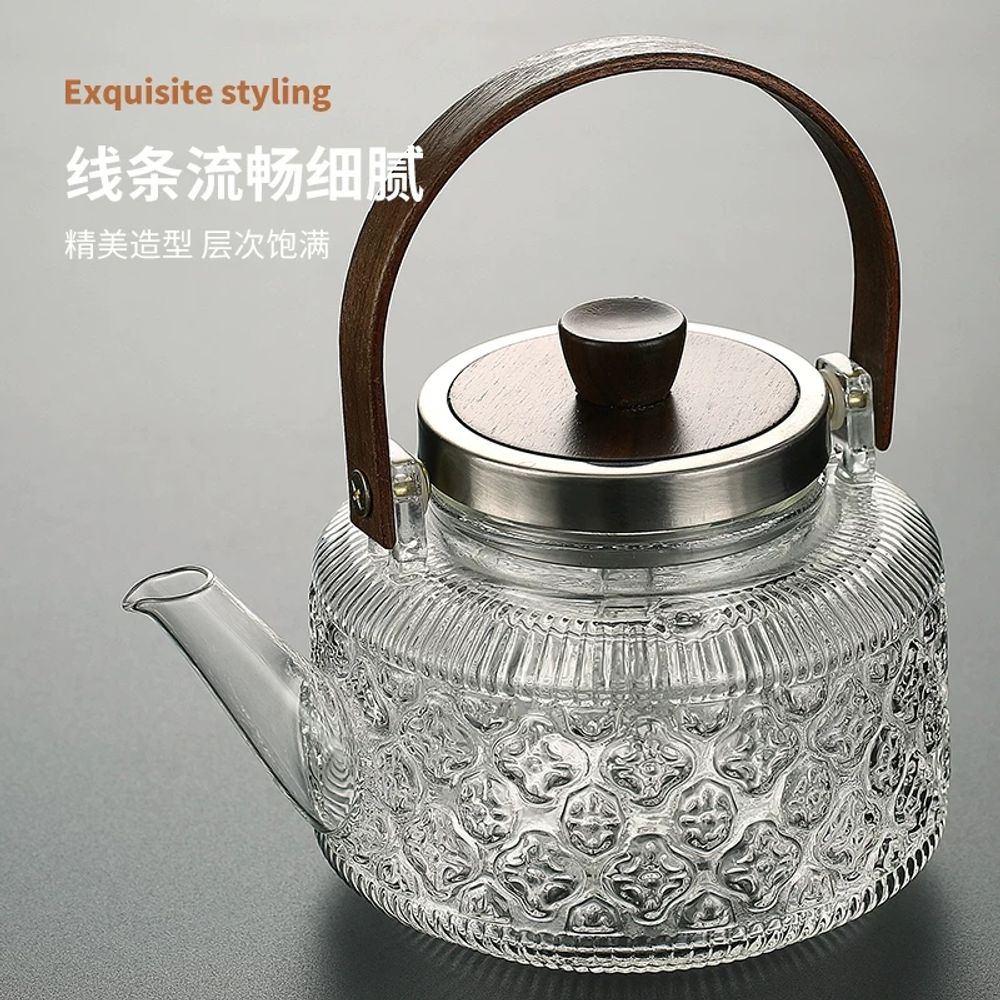 빈티지 내열 A. 길운 찻주전자 유리 뚜껑 800ml, A. 800mL포함 1000mL포함 - 상세 이미지 4