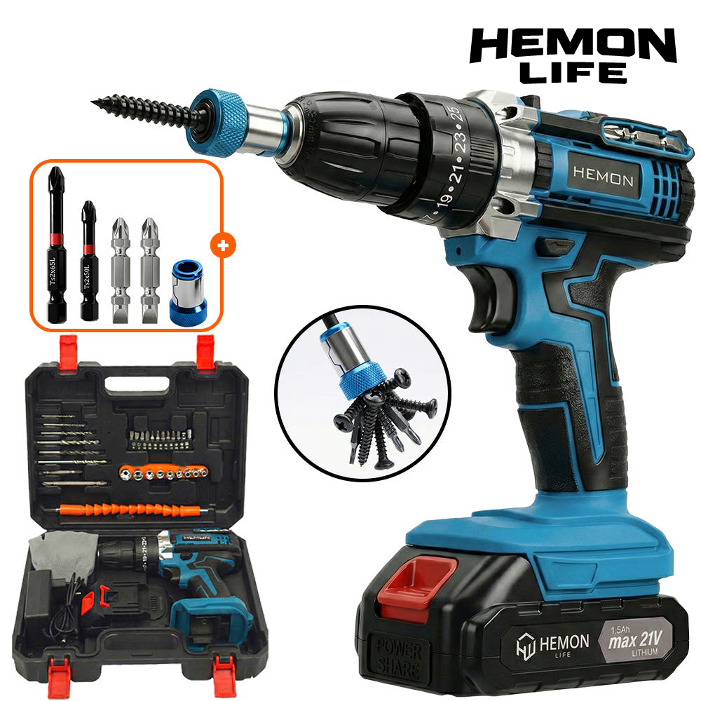 헤몬 다쪼아 터보 전동 드릴 드라이버 충전 공구 세트 제품 이미지
