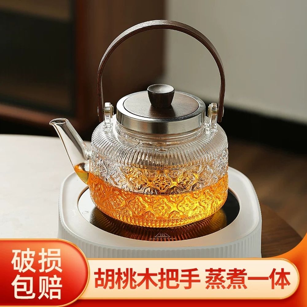 빈티지 내열 A. 길운 찻주전자 유리 뚜껑 800ml, A. 800mL포함 1000mL포함 - 상품 이미지