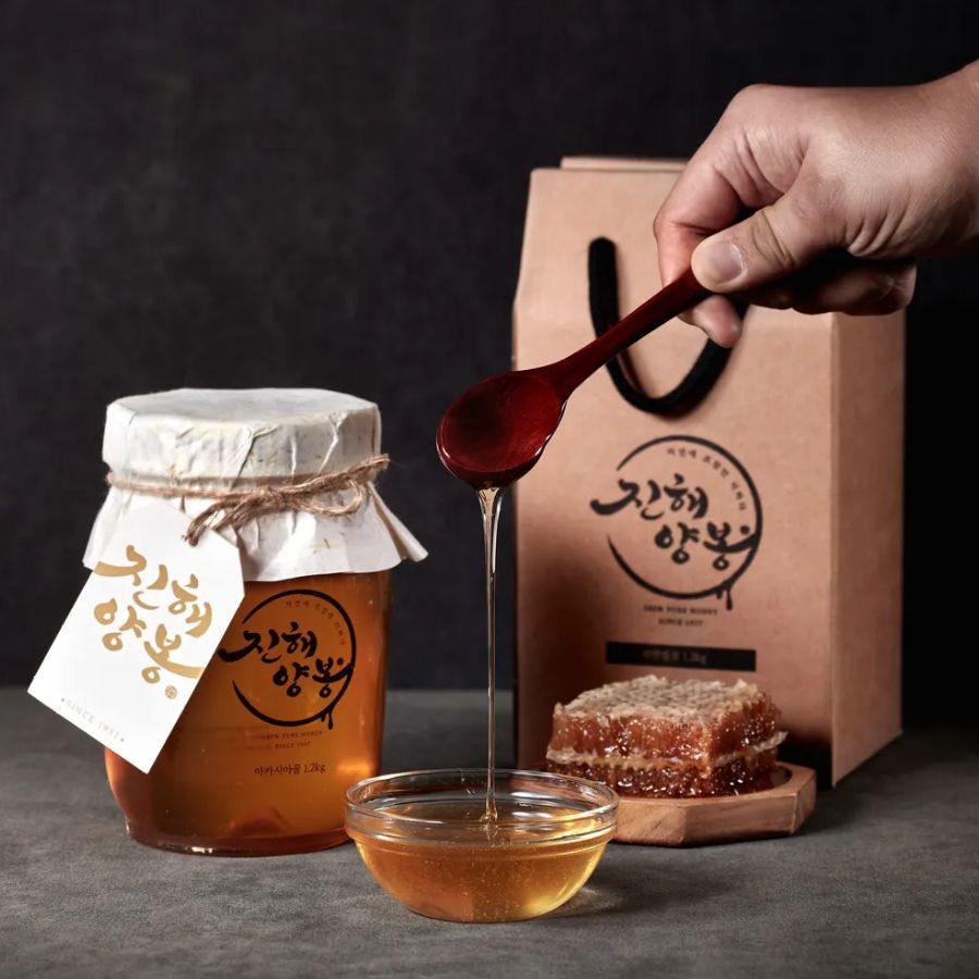 진해양봉 프리미엄등급 벌꿀 국산 아카시아꿀 1.2kg 답례품 꿀 선물 세트 상세 이미지 3