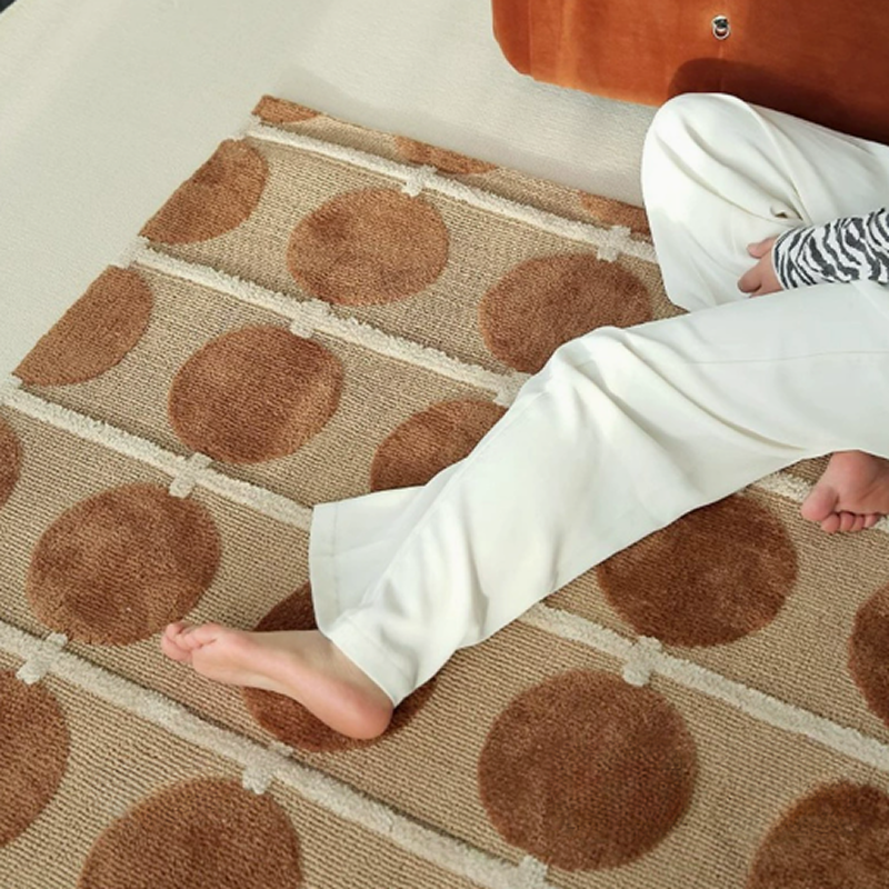 테라코타 대형 거실 러그 Terracotta Rug 140cm - 상세 이미지 4