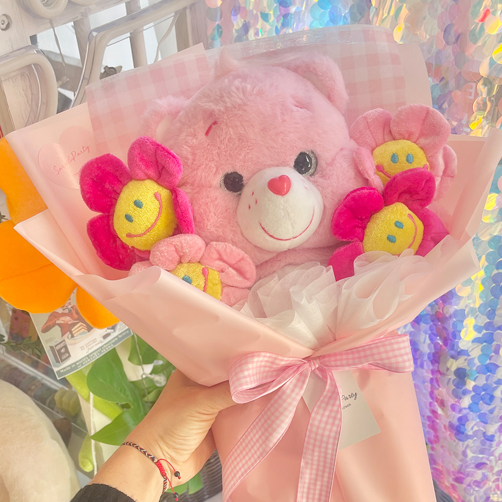 체리블라썸 케어베어 인형꽃다발 여자친구 화이트데이 생일선물 졸업식 - 상세 이미지 3