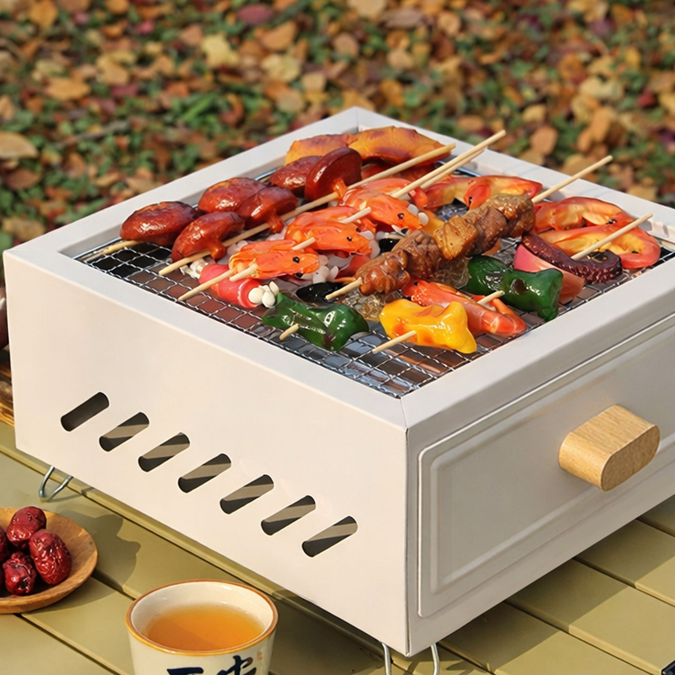 마운틴하이커 캠핑 화로대 불멍 야외 바베큐 숯불 스텐 미니 화로 그릴 이미지 6