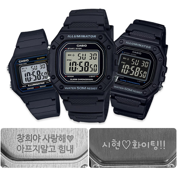 [CASIO] 카시오 전자 방수 군대 군인 시계 무료각인 기획전 제품 이미지