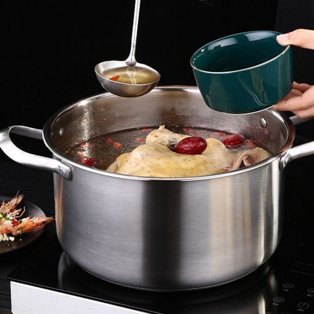 스텐 찜기 조리용 찜통 만두찜기 채소찜기 가정용 주방조리 22cm 수프 냄비 합성바닥 - 상품 이미지