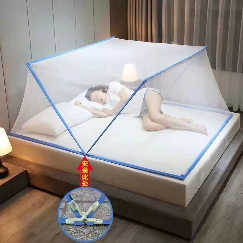 리멤버셀 방충망 접이식 학 A. 핑크색 잠금장치 포함, A. 80x1901미터 침대에 적합 - 상세 이미지 4