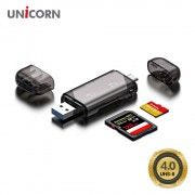 USB3.2 Gen1 뛰어난 효율 최대 5Gbps 빠른 전송속도지원 UHS-II 지원 SD/TF4.0 4in 1 초고속 멀티카드리더기 XC-4000M